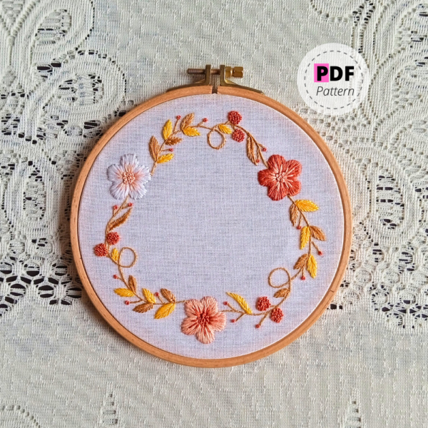 PDF PATTERN - ADORNO FLORAL #1 - FLORAL DECORATION#1