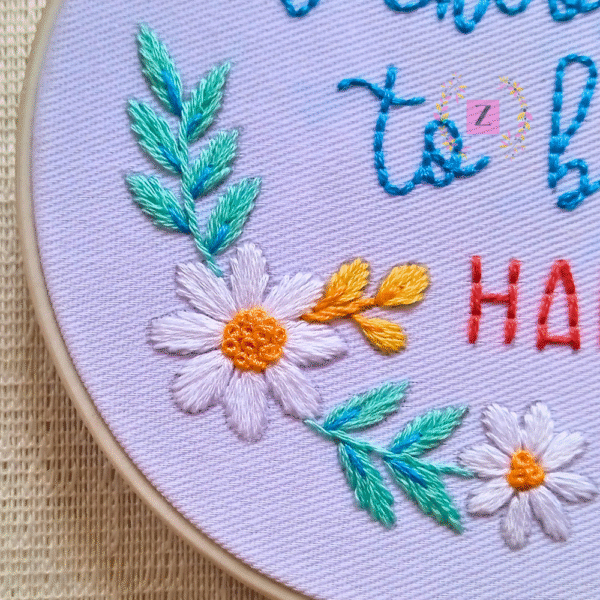 "I Choose to Be Happy" – Embroidery Pattern for Inspired Living - Image 4