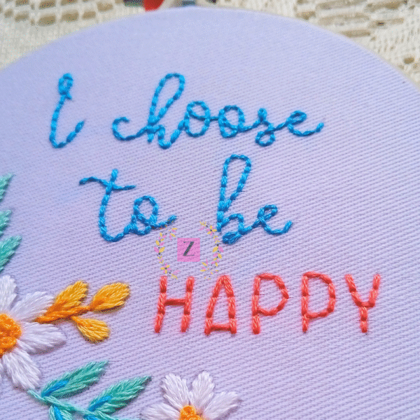 "I Choose to Be Happy" – Embroidery Pattern for Inspired Living - Image 5
